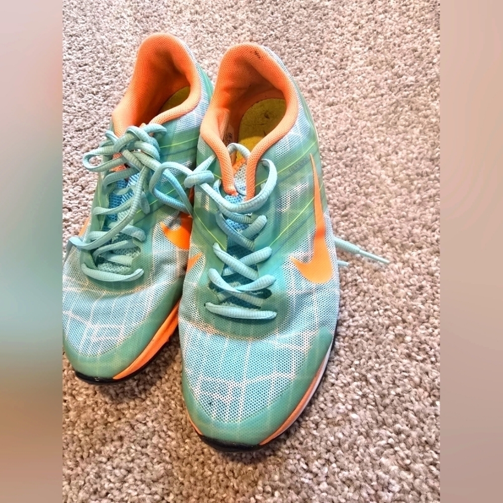 Nike Teal And Orange Athletic Shoes